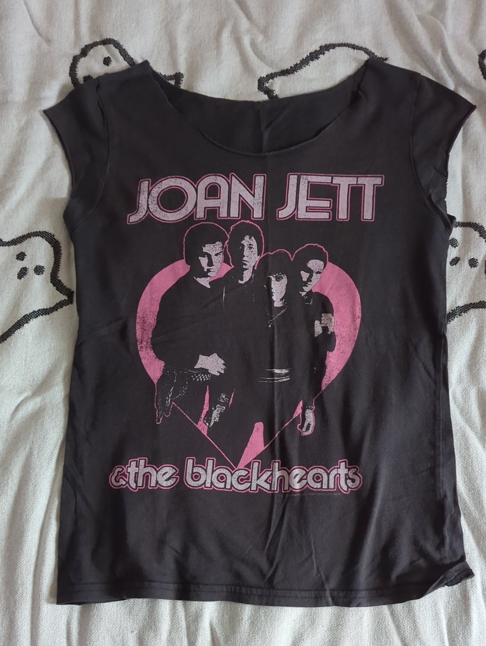 Joan Jett Graphic Tee - Black with Pink Print
